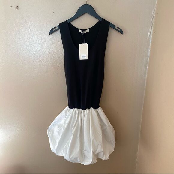 NWT The Femm Teresa Dress Black & White bubble skirt mini tank Revolve S - Picture 9 of 9